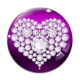 Cabochon Verre - coeur