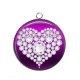 Pendentif Cabochon Argent - coeur