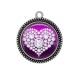 Pendentif Cabochon Argent - coeur