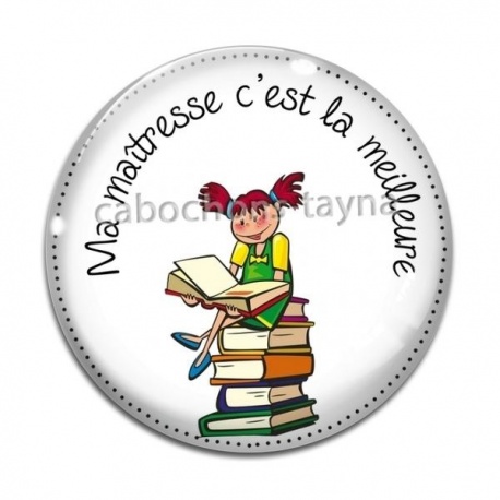 Cabochon Verre - ma maîtresse c'est la meilleure