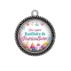 Pendentif Cabochon Argent - une super auxiliaire de puériculture