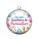 Pendentif Cabochon Argent - une super auxiliaire de puériculture