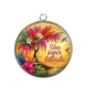 Pendentif Cabochon Argent - une super filleule