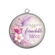 Pendentif Cabochon Argent - une formidable nièce