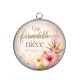 Pendentif Cabochon Argent - une formidable nièce