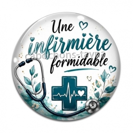 Cabochon Verre - une infirmière formidable