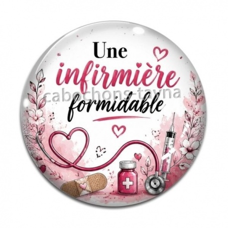Cabochon Verre - une infirmière formidable