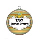 Pendentif Cabochon Argent - taxi super sympa