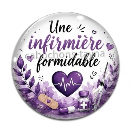 Cabochon Verre - une infirmière formidable