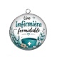 Pendentif Cabochon Argent - une infirmière formidable