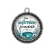Pendentif Cabochon Argent - une infirmière formidable