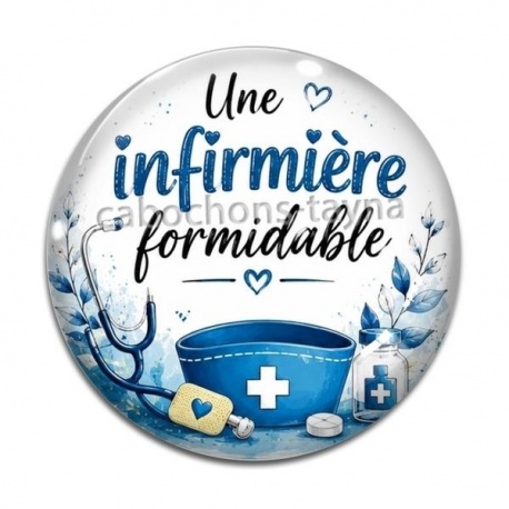 Cabochon Verre - une infirmière formidable