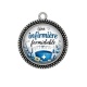Pendentif Cabochon Argent - une infirmière formidable