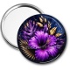 Miroir de poche - fleur exotique