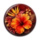 Cabochon Résine - fleur exotique