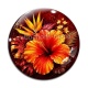 Cabochon Verre - fleur exotique