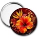 Miroir de poche - fleur exotique