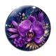 Cabochon Verre - fleur exotique