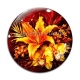 Cabochon Verre - fleur exotique