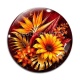 Cabochon Verre - fleur exotique