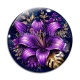 Cabochon Verre - fleur exotique