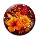 Cabochon Verre - fleur exotique