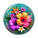 Cabochon Résine - fleur exotique