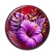 Cabochon Résine - fleur exotique