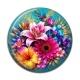 Cabochon Résine - fleur exotique