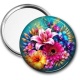 Miroir de poche - fleur exotique