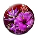 Cabochon Verre - fleur exotique
