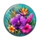 Cabochon Résine - fleur exotique