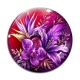 Cabochon Verre - fleur exotique