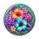 Cabochon Résine - fleur exotique