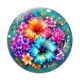 Cabochon Verre - fleur exotique