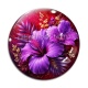 Cabochon Verre - fleur exotique
