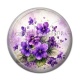 Cabochon Résine - fleur violette