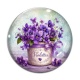 Cabochon Verre - fleur violette