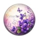 Cabochon Résine - fleur violette