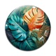 Cabochon Verre - feuille exotique 