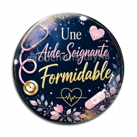 Cabochon Verre - une aide soignante formidable
