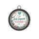 Pendentif Cabochon Argent - une aide soignante formidable