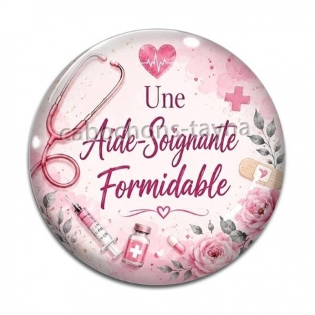 Cabochon Verre - une aide soignante formidable
