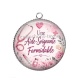 Pendentif Cabochon Argent - une aide soignante formidable
