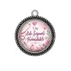 Pendentif Cabochon Argent - une aide soignante formidable