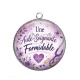Pendentif Cabochon Argent - une aide soignante formidable