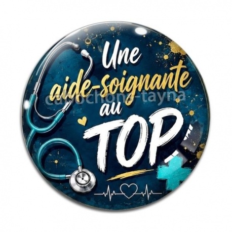 Cabochon Verre - une aide soignante au top