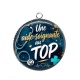 Pendentif Cabochon Argent - une aide soignante au top