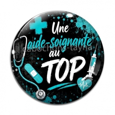 Cabochon Verre - une aide soignante au top