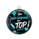 Pendentif Cabochon Argent - une aide soignante au top